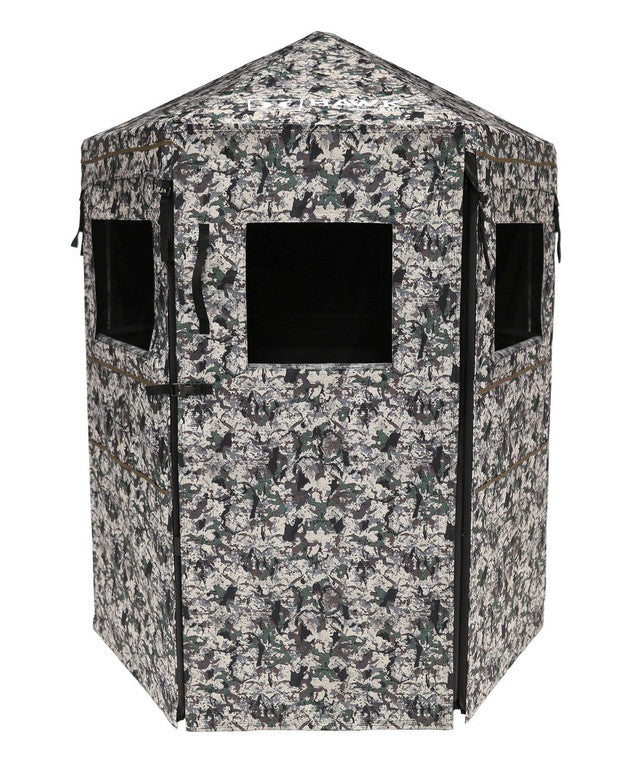 HAWK Down & Out Scout Hunting Blind — 74" Tall — 360° View — No-Tool Assembly — Camo Ground Panel Blind