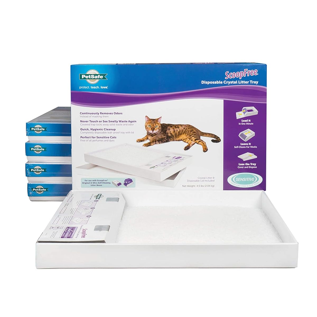 ScoopFree by PetSafe Blue Crystal Cat Litter Tray Refills, 4.5 lbs., Count of 6
