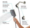 Rain Duet 3-Spray. Wall Mount Handheld Shower Head with Hose in Vibrant Chrome.