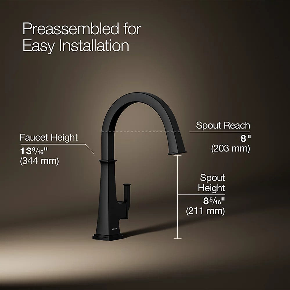 Kohler K-23833-2BZ Riff Single Hole Bar & Prep Sink Faucet, Oil Rubbed Bronze