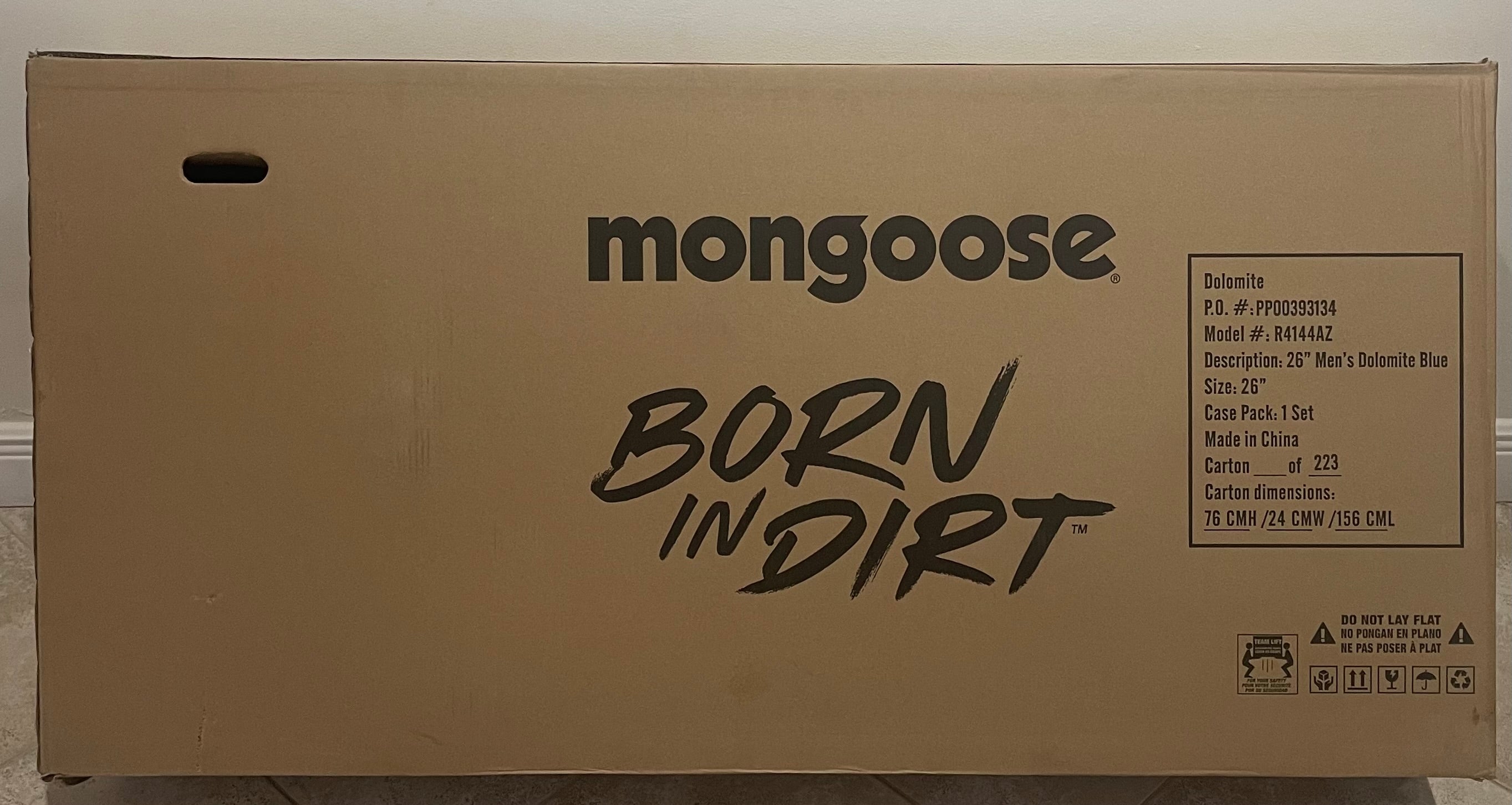 MONGOOSE DOLOMITE FAT TIRE MENS MOUNTAIN BIKE - LIGHT BLUE - 5'-4